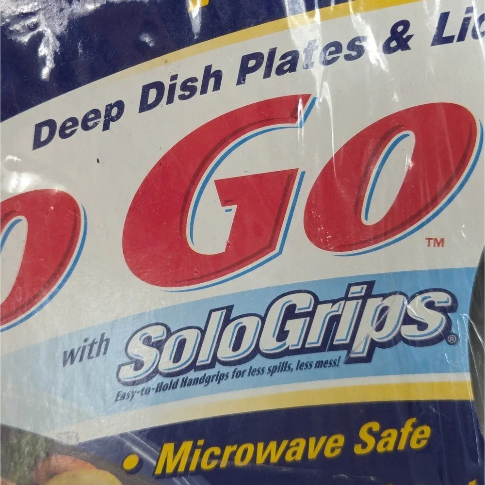 New SOLO To Go w/Grips Deep Plate & Lid Microwaveable Leftovers Sealed 5 Pack